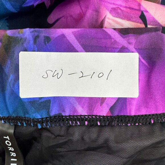 Torrid Swim Shorts Bottom 3X Multi Leaves Floral Print Strappy NWT SW-2101 - Picture 2 of 10